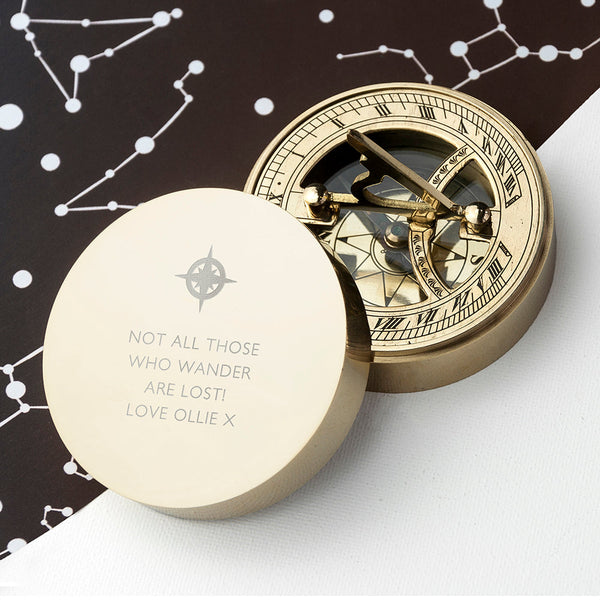 Personalised Iconic Adventurer's Sundial Compass