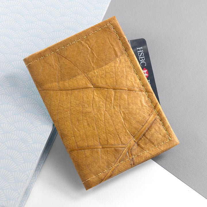 Leaf Leather Folding Card Holder