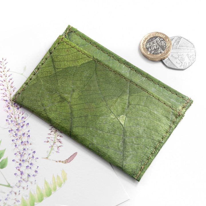 Leaf Leather Minimalist Card Holder