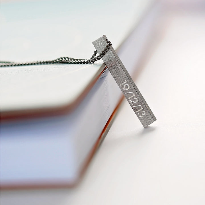 Personalised Brushed Men's Necklace - Wear We Met