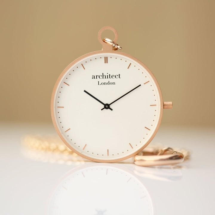 Buy Modern Pocket Watch Rose Gold - Handwriting Engraving from www.giftsfinder.co.uk