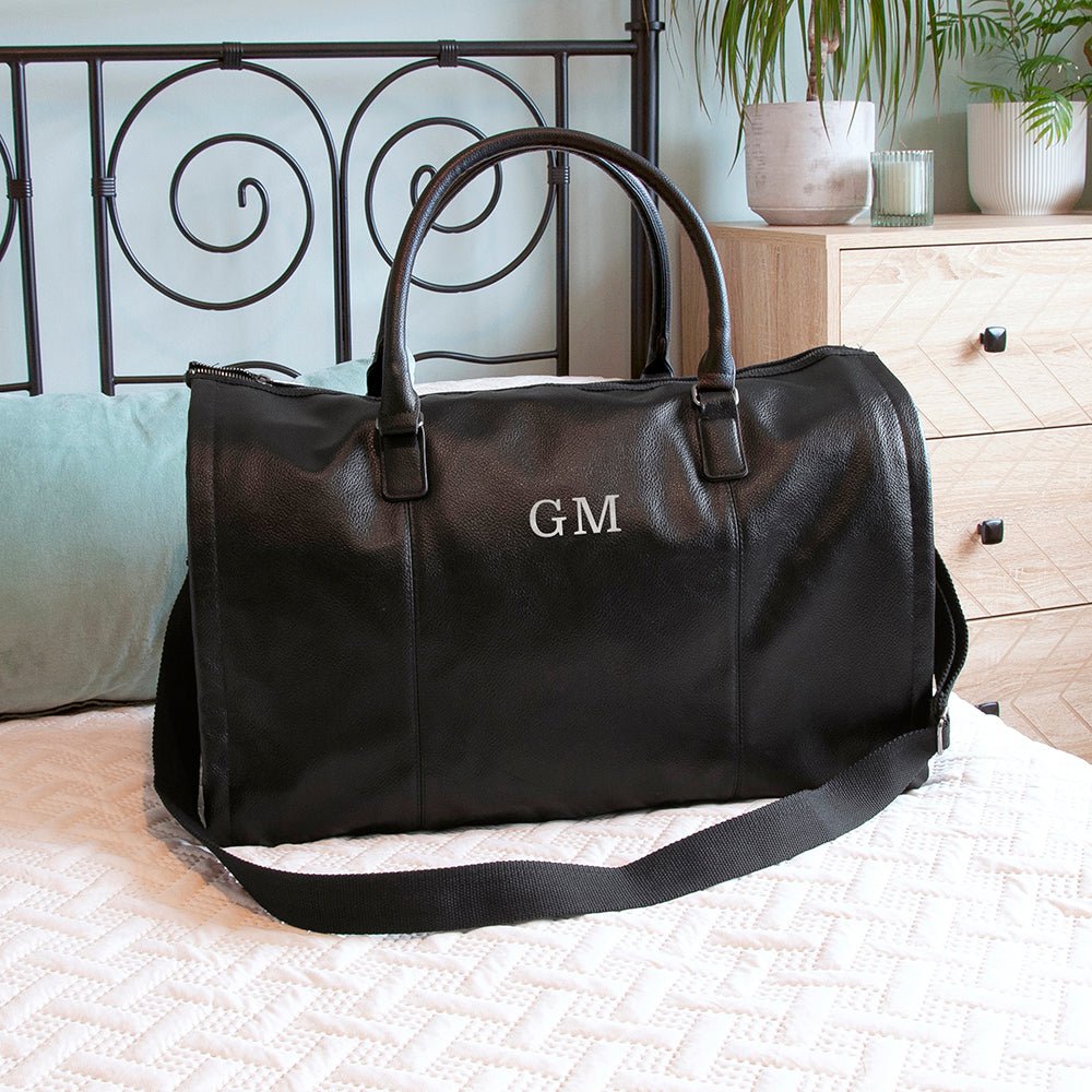 Monogrammed Vegan Leather Business Garment Bag in gift category 