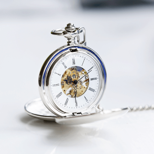 Buy Own Handwriting Dual Opening Pocket Watch from www.giftsfinder.co.uk