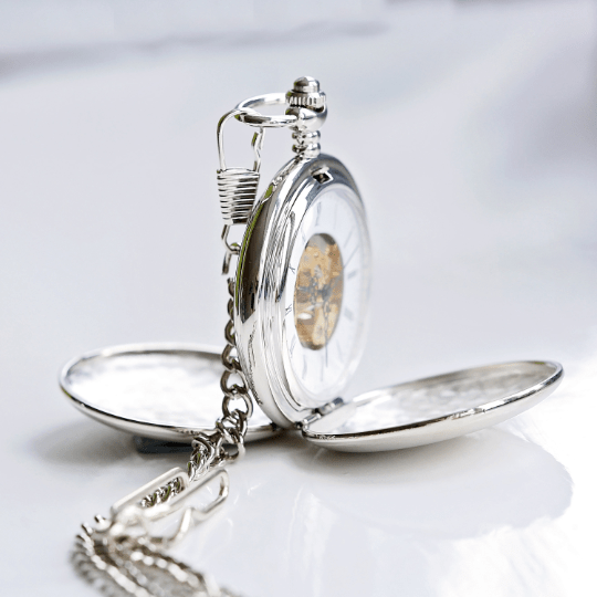 Buy Own Handwriting Dual Opening Pocket Watch from www.giftsfinder.co.uk