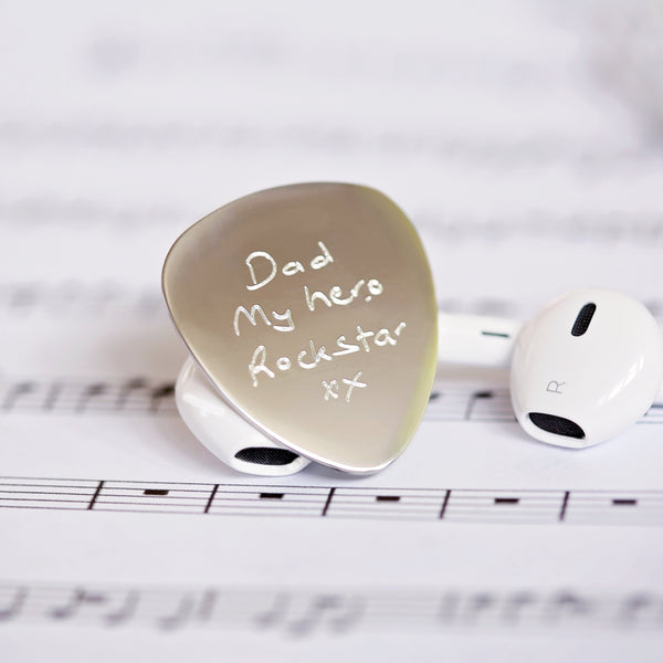 Handwriting Engraving Guitar Pick - part of the Personalised Guitar Picks collection