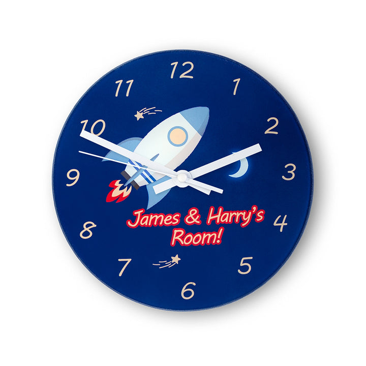 Rocket To The Moon Personalised Wall Clock in gift category 