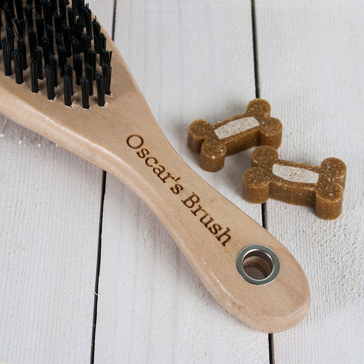 Personalised Wooden Dog Brush in gift category 