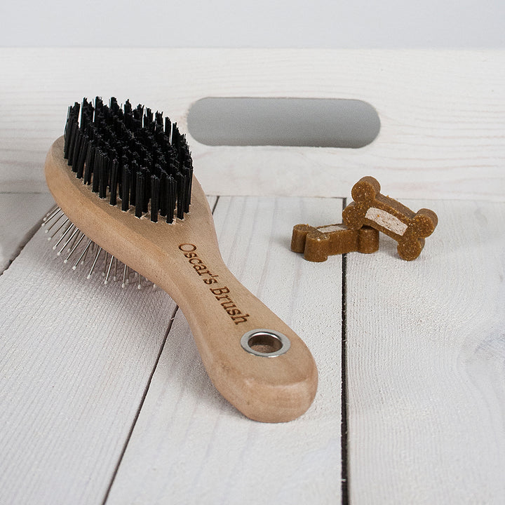 Personalised Wooden Dog Brush in gift category 