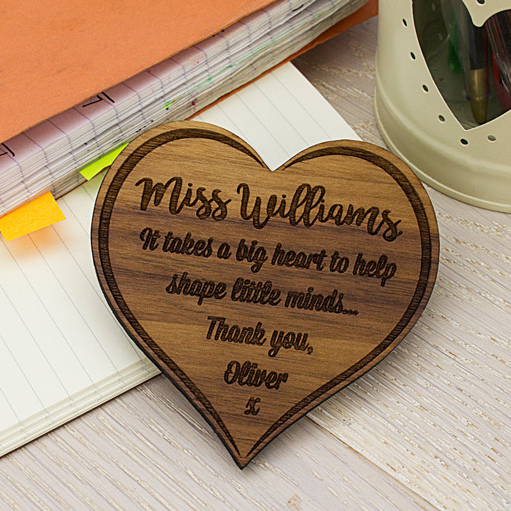 Personalised Teachers In Our Hearts Fridge Magnet