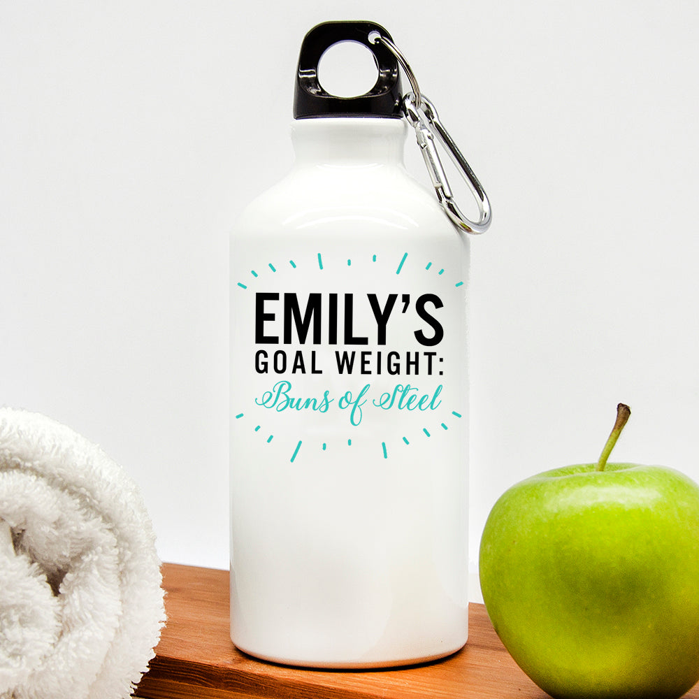 Personalised Goal Weight Water Bottle in gift category 