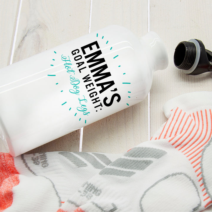 Personalised Goal Weight Water Bottle in gift category 