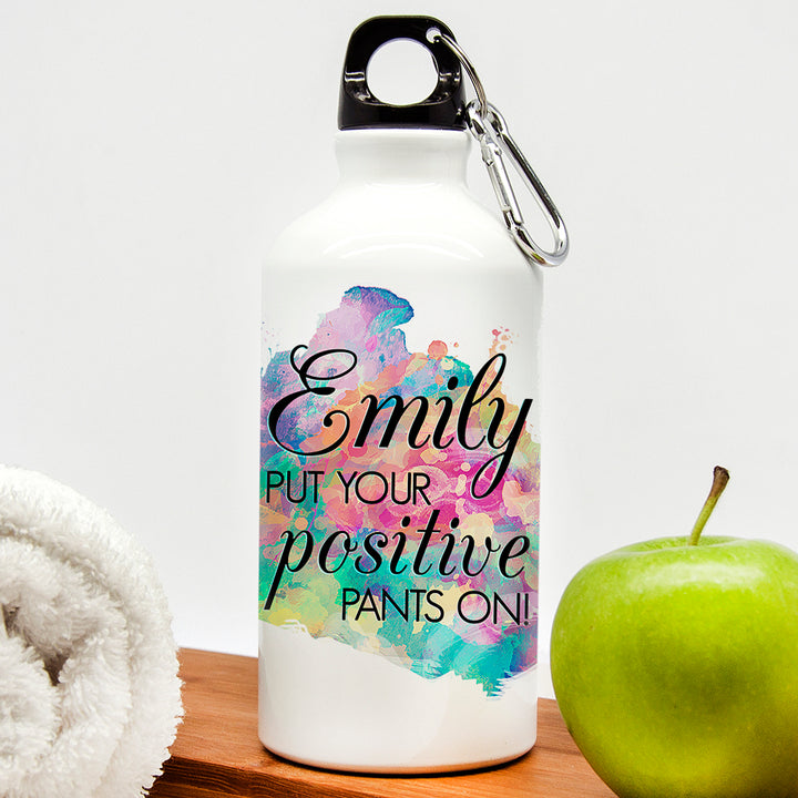 Personalised Positive Pants Water Bottle in gift category 