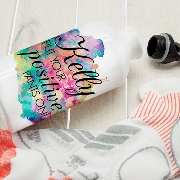 Personalised Positive Pants Water Bottle in gift category 