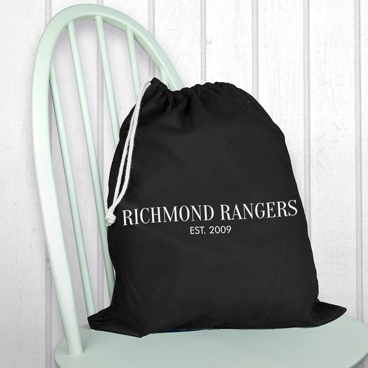 Personalised Black Boot Bag in gift category 