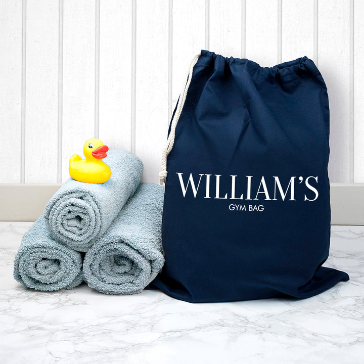 Personalised Navy Boot Bag in gift category 