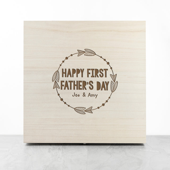 Personalised Happy First Papa Day Box