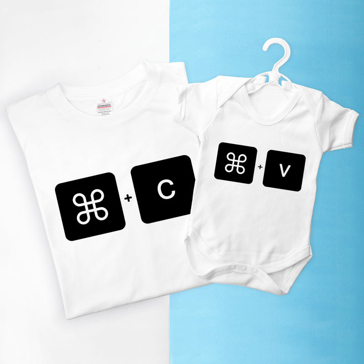 Buy Personalised Daddy and Me Command+V Set available now at www.giftsfinder.co.uk