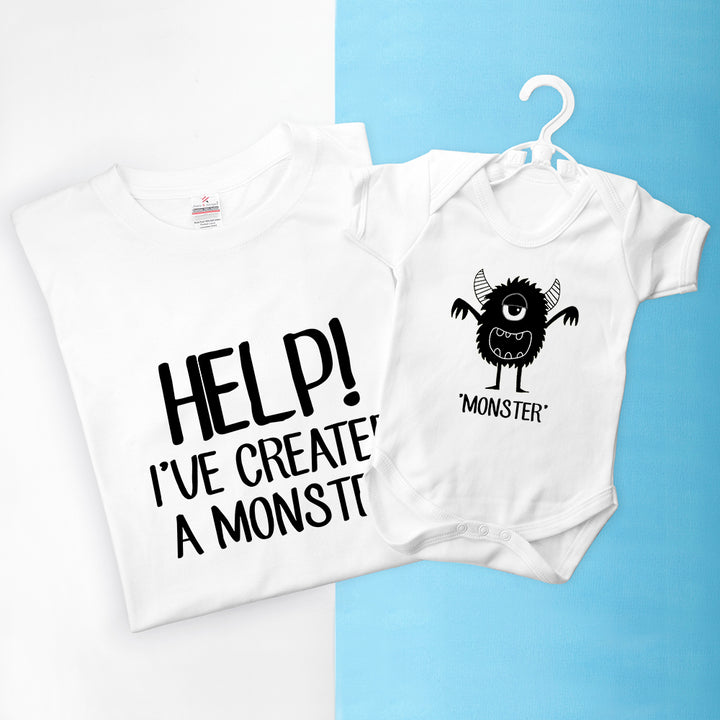 Buy Personalised Daddy and Me Little Monster Set available now at www.giftsfinder.co.uk