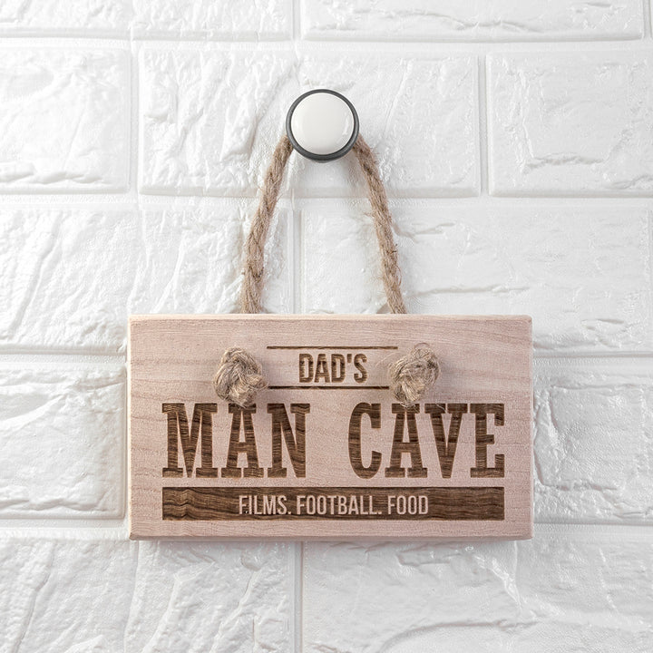 Buy Personalised MAN CAVE Wooden Sign available now at www.giftsfinder.co.uk