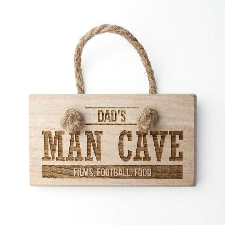 Buy Personalised MAN CAVE Wooden Sign available now at www.giftsfinder.co.uk