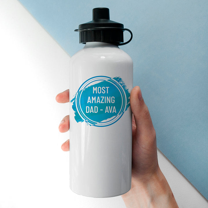 Personalised White Water Bottle in gift category 