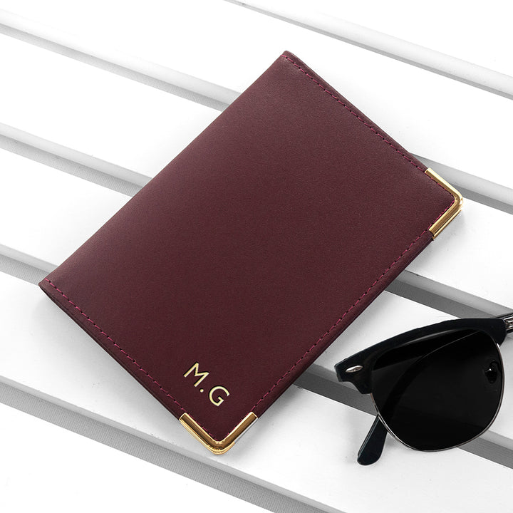 Personalised Luxury Leather Passport Cover in gift category 