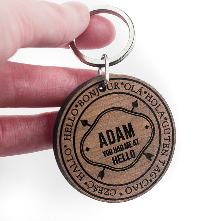 Personalised I Had You In Every Language Keyring in gift category 