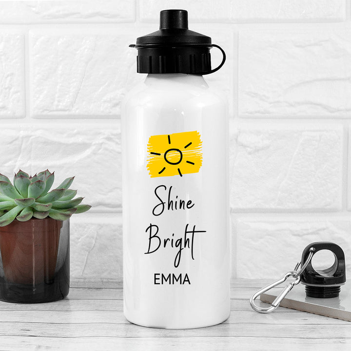 Shine Bright White Water Bottle in gift category Personalised Water Bottles