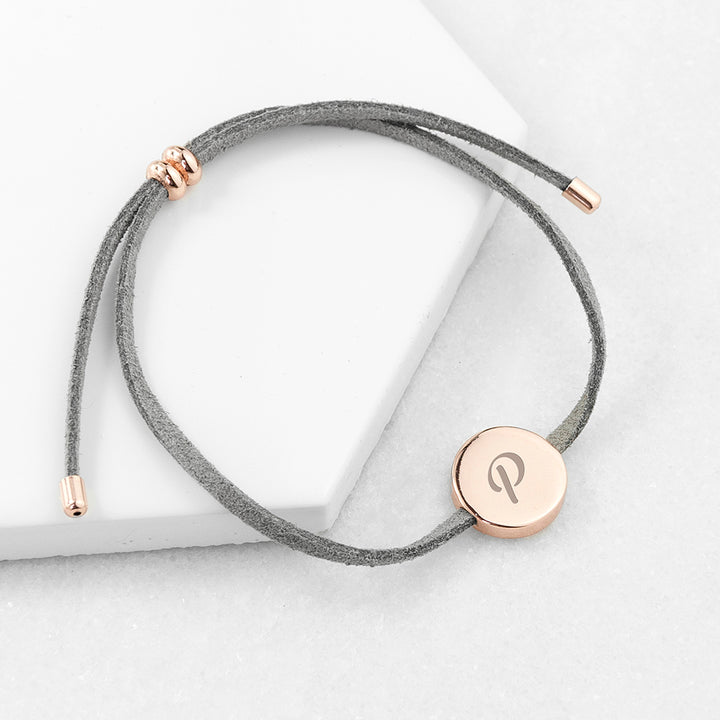 Personalised Always with You Initial Grey Bracelet