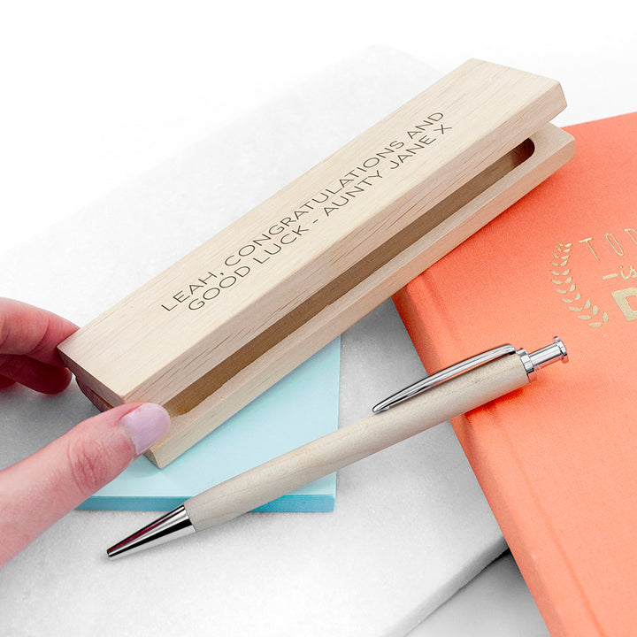 Personalised Special Message Wooden Pen Set