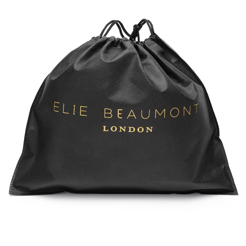 Personalised Elie Beaumont Black Bag with Blue Diamond Strap in gift category 