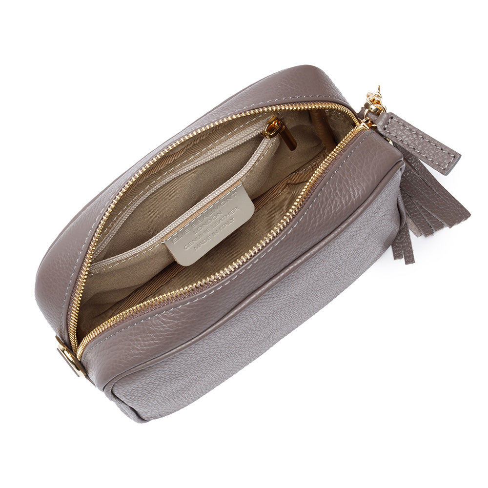 Personalised Elie Beaumont Grey Bag with Python Strap in gift category 