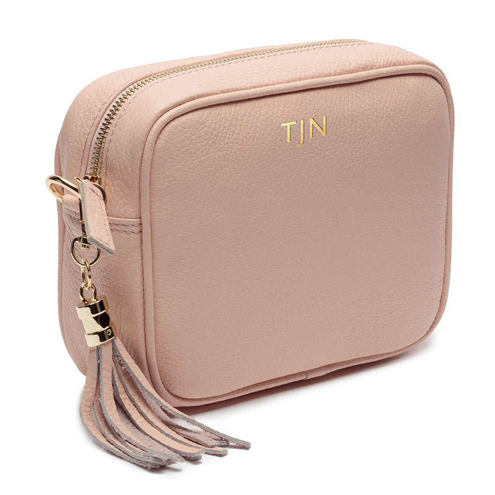 Personalised Elie Beaumont Pink Bag with Gold Chain Strap in gift category 