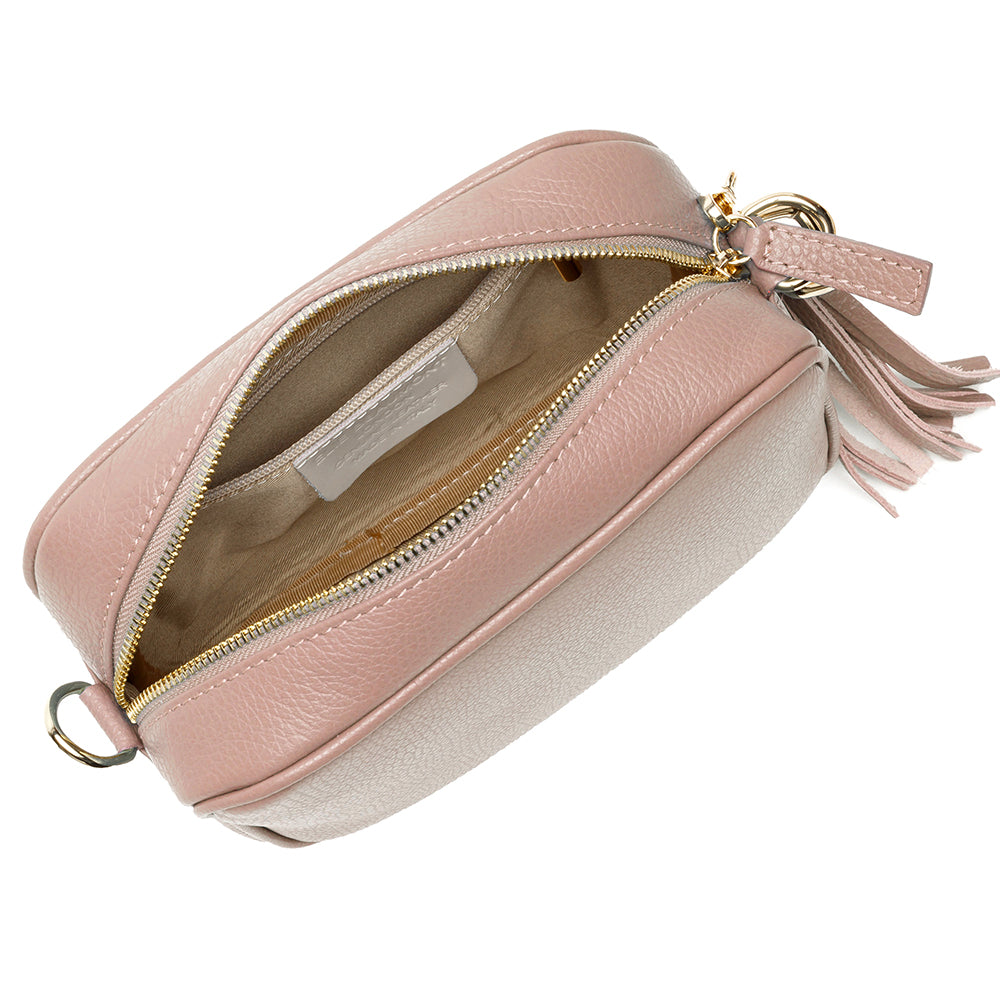 Personalised Elie Beaumont Pink Bag with Gold Chain Strap in gift category 