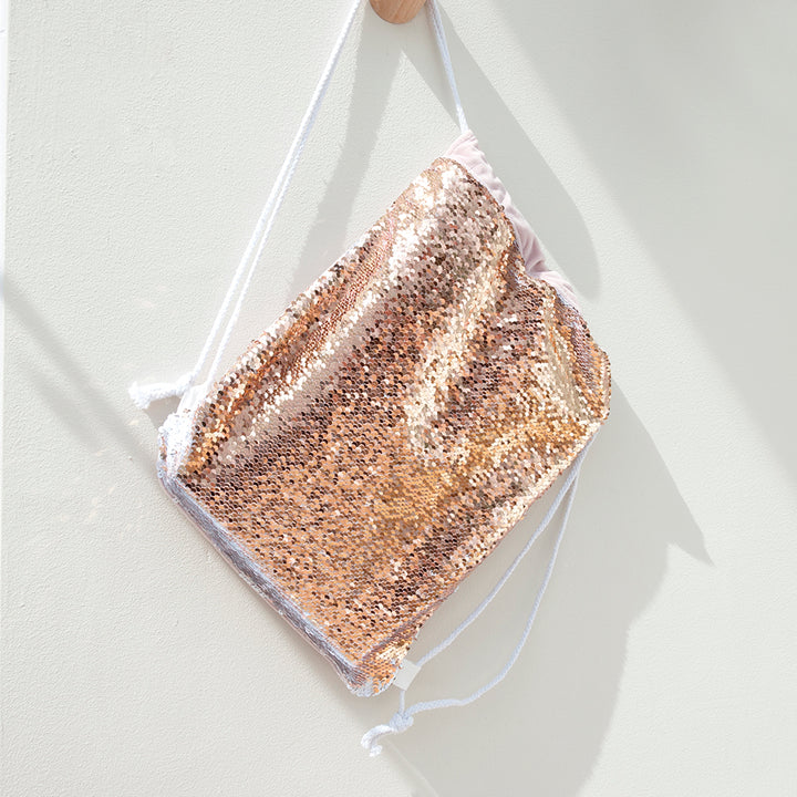 Personalised Kids Hidden Message Sequin Bag - Champagne Gold