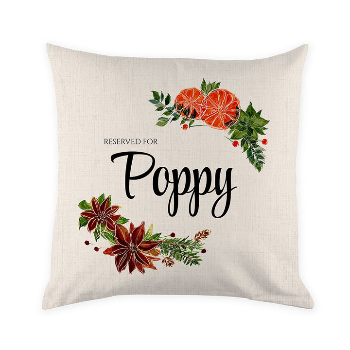 Personalised Floral Reserved for Cushion Cover in gift category 