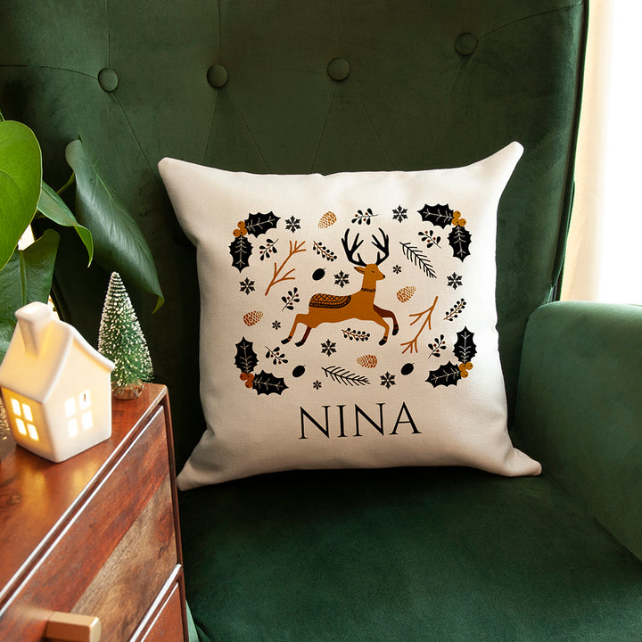 Personalised Nordic Woodland Cushion Cover in gift category 