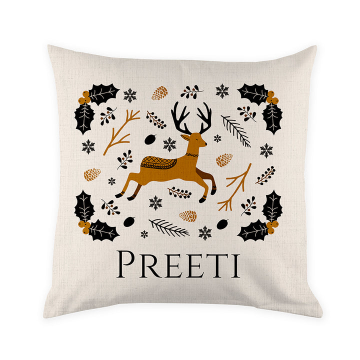 Buy Personalised Nordic Woodland Cushion Cover at www.giftsfinder.co.uk