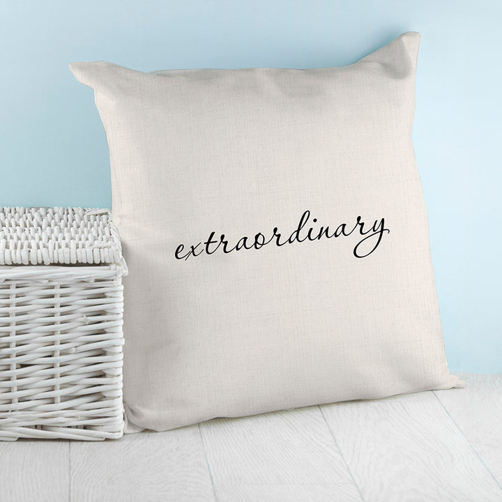 Buy Personalised Empowering Word Cushion Cover available now at www.giftsfinder.co.uk