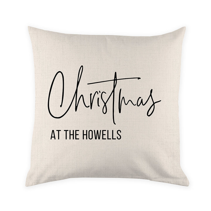 Personalised Christmas at the X Cushion Cover in gift category 