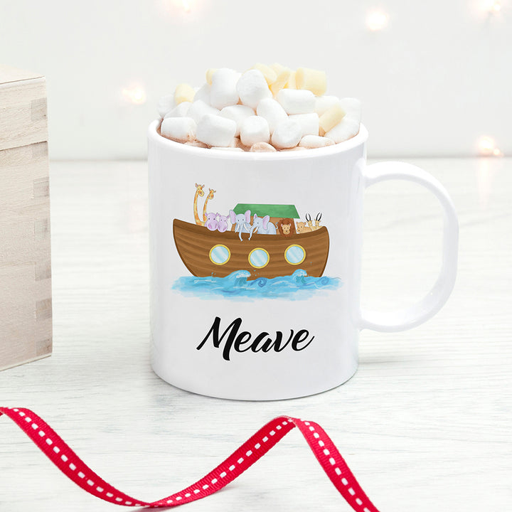 Buy Personalised Noah's Ark Kids Polymer Mug at www.giftsfinder.co.uk