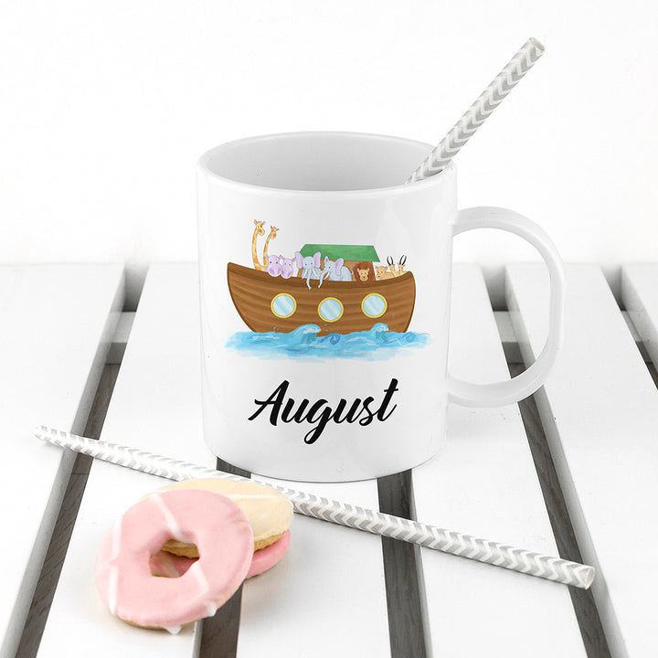 Buy Personalised Noah's Ark Kids Polymer Mug at www.giftsfinder.co.uk