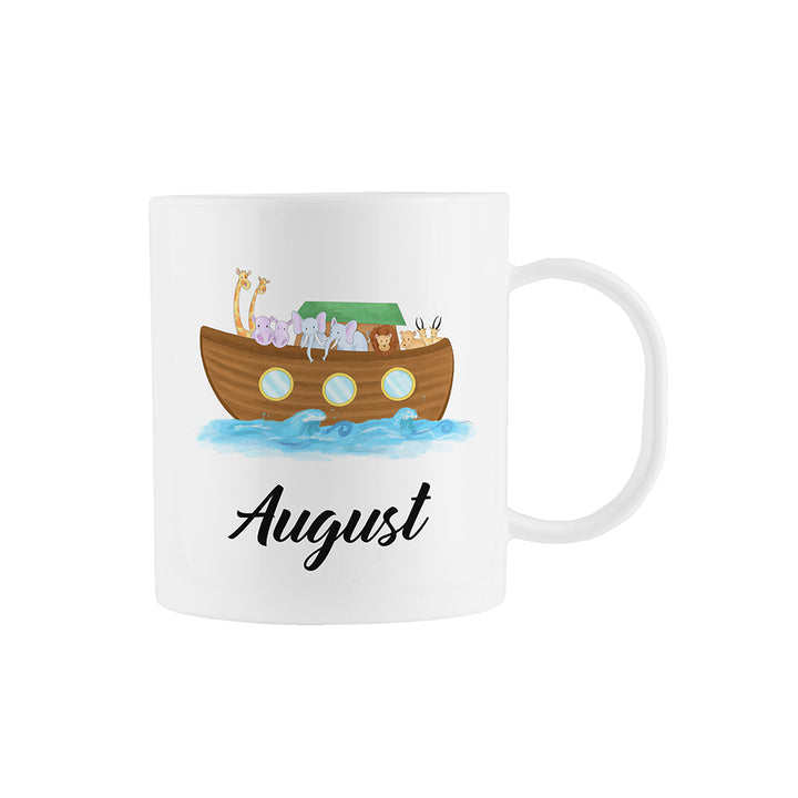 Buy Personalised Noah's Ark Kids Polymer Mug at www.giftsfinder.co.uk