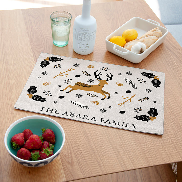 Personalised Nordic Woodland Placemat in gift category 