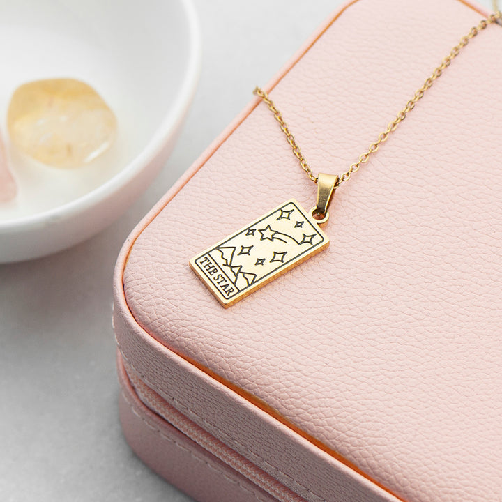 Personalised Star Tarot Card Necklace in gift category 