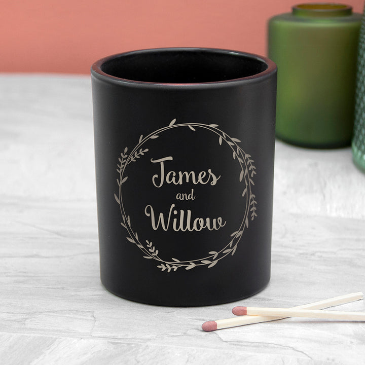 Personalised Couples Wreath Candle Holder