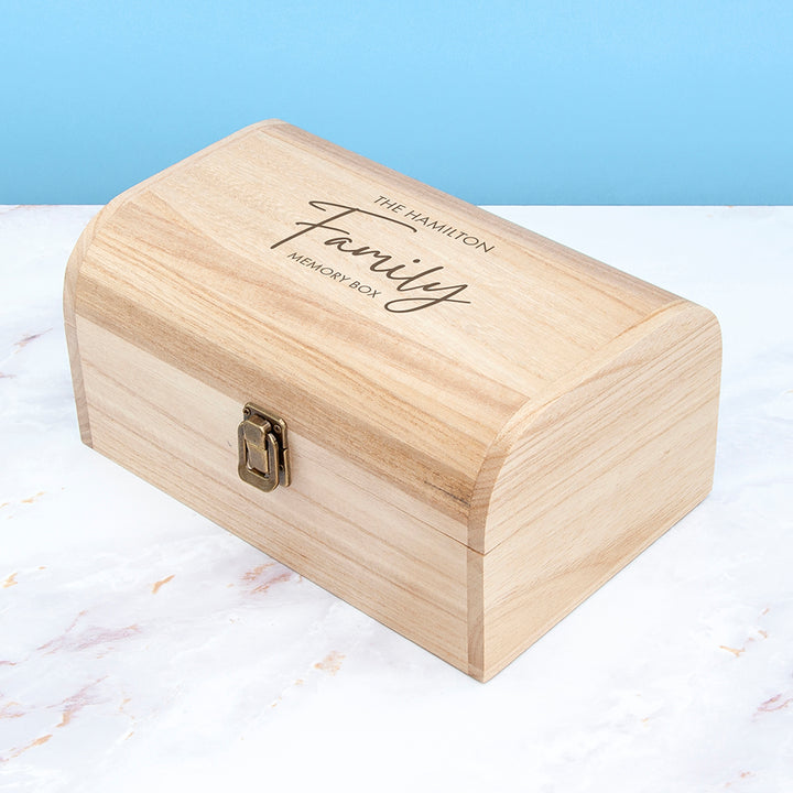 Personalised Our Family Keepsake Chest