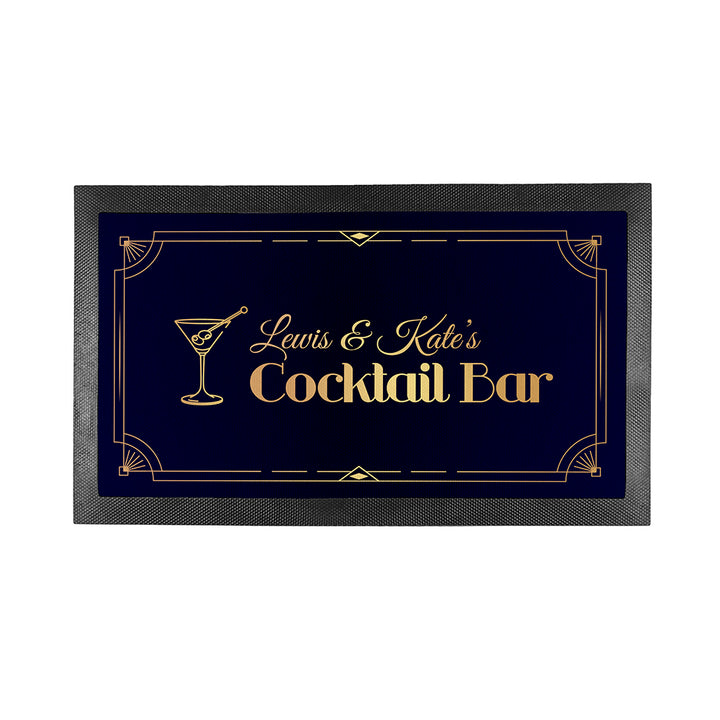 Personalised Stylish Cocktail Bar Mat