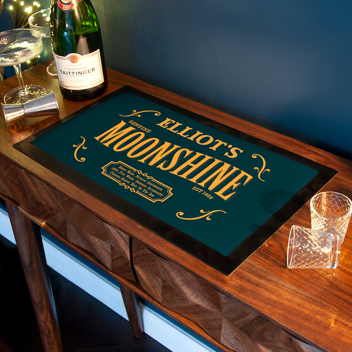 Personalised Moonshine Bar Mat
