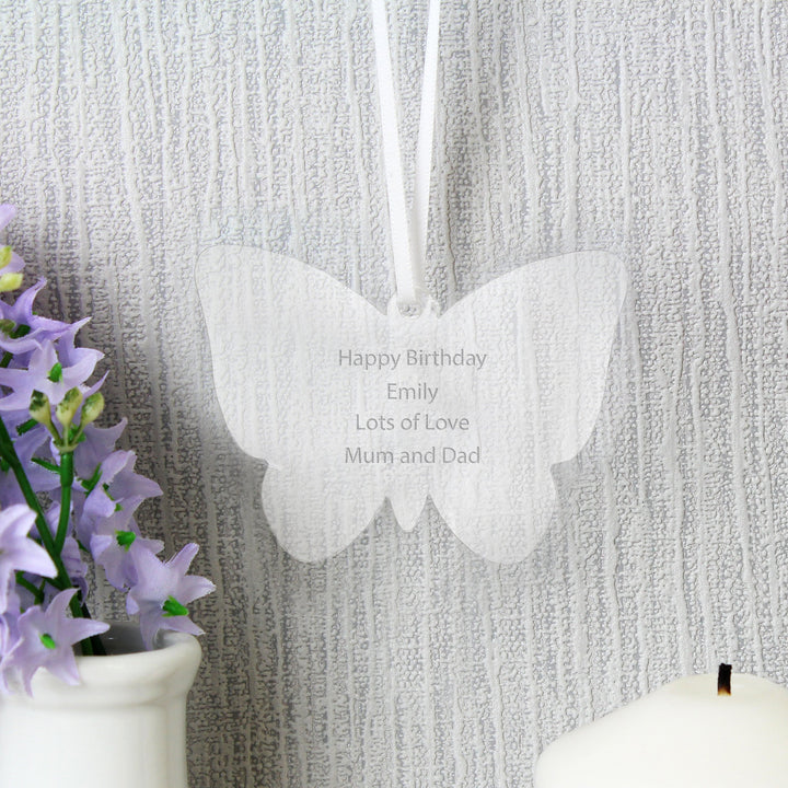Personalised Acrylic Butterfly Decoration